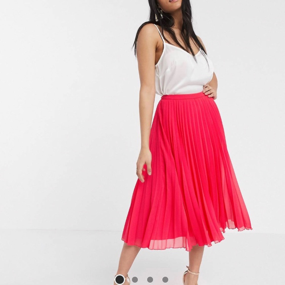 ASOS Petite Midi Pink Skirt